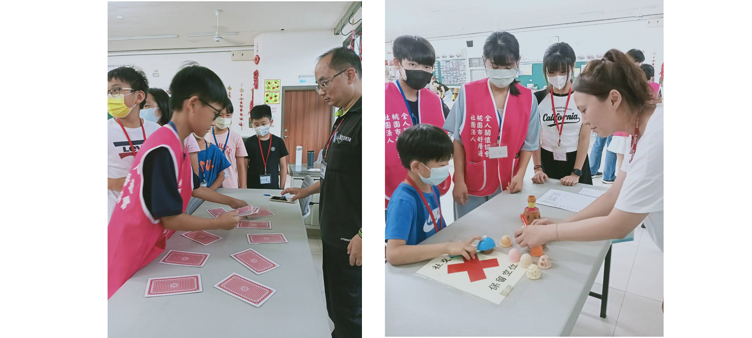 Figure 3: Volunteers accompany the children to know the environment